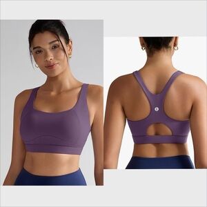 RUNNING GIRL Sports Bra size large Mauve Molded Cup Strappy Running Sports new